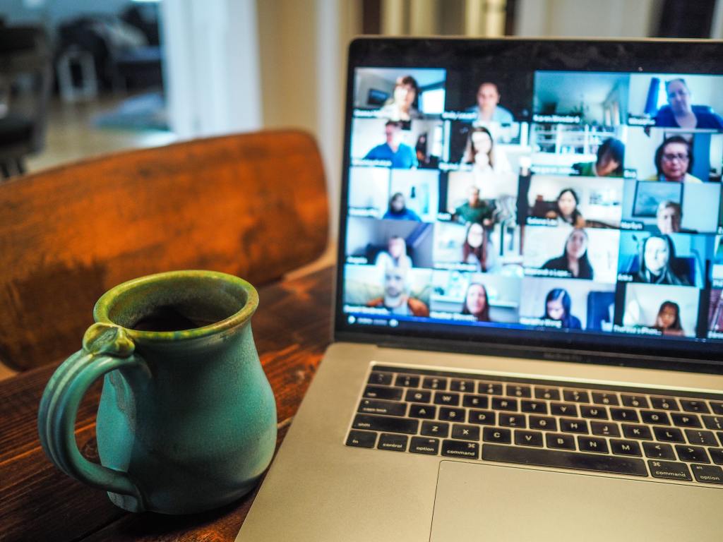 Photograph of a laptop displaying a Zoom video conferencing room.

Credit: Chris Montgomery/Unsplash.